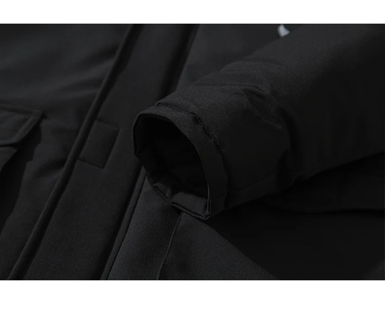 New Winter Jacket Fur Collar Hooded Military Down Jackets Coats Men Thicken Warm Long Parkas Casual Mens Embroidery Jacket