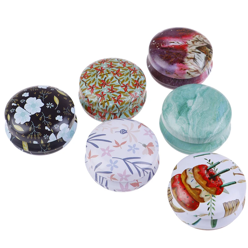 

1PCS Mini Tin Box Tablet Box Portable Metal Round Pill Box Drug Holder Medicine Tablet Capsule Box Container Storage Travel