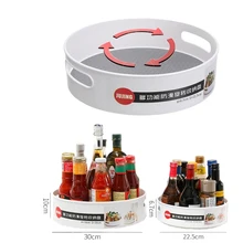 360 rotativa bandeja cozinha recipientes de armazenamento para spice jar comida lanche bandeja bandeja do banheiro não deslizamento lanche placa de armazenamento seco
