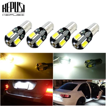 

4Pcs Ba9s T4W LED Car Light Bulbs White 5630 LED T11 H6W LED Auto Interior Dome/Door/Side marker Lamp Canbus 12V