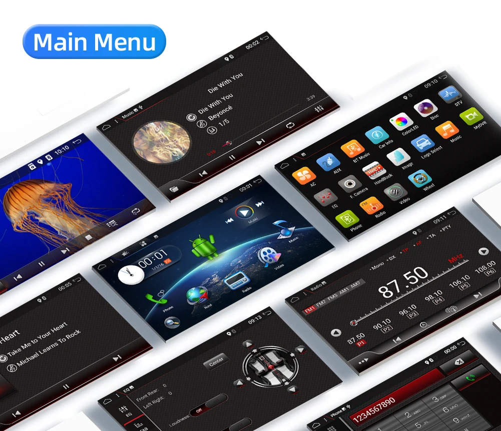 Sale 2 din Android 9.0 Octa Core PX6 Car Radio Stereo GPS Navi Audio Video Player Unit PC Wifi BT HDMI AMP 7851 OBD DAB+ SWC 4G+64G 23