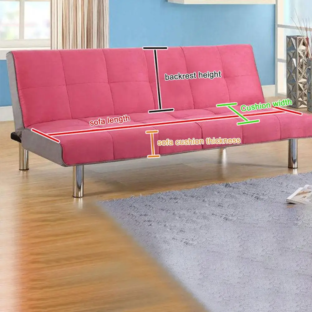 HobbyLane Plush Fabric Fold Armless Sofa Bed Cover Folding Seat Slipcover Thicker Covers Bench Couch Protector