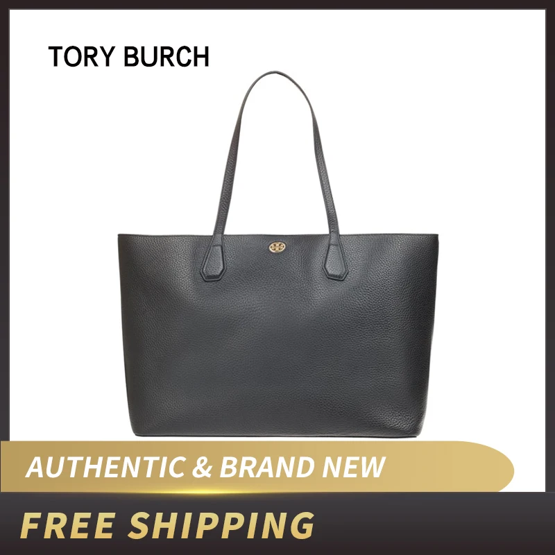 Аутентичная оригинальная и брендовая новая сумка-тоут Tory Burch Brody, сумка через плечо из шагреневой кожи 49122