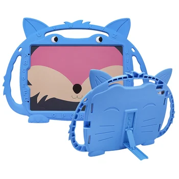 

Kids Safe Silicone Shockproof Cover For iPad Mini 5 4 3 2 1 Case Cartoon Fox Tablet EVA Protect Stand Case For iPad Mini 5 7.9"