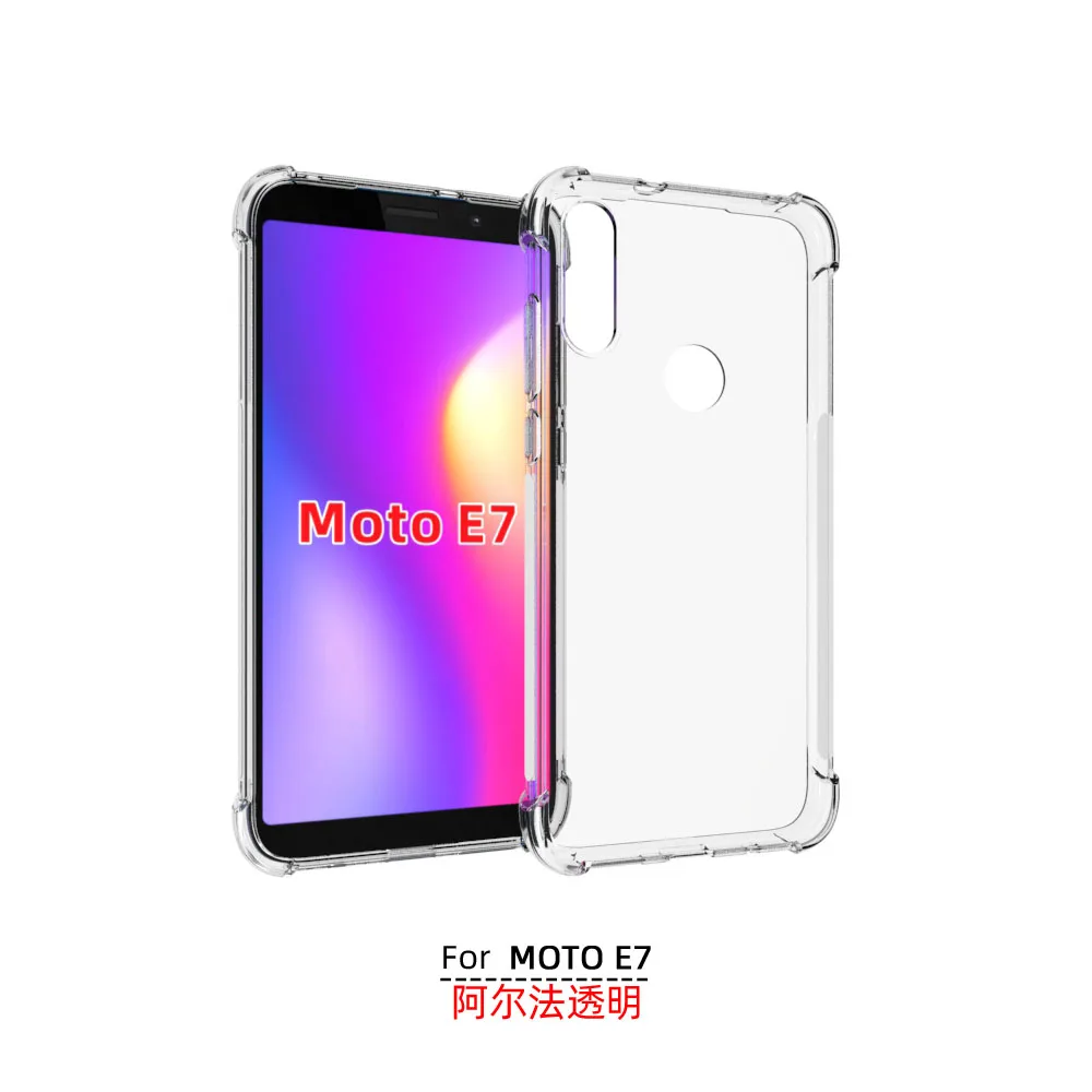 Case Clear For Moto E7 Fundas Shockproof Four Corners Airbag Protective TPU Soft Phone Back Cover E 2020 |