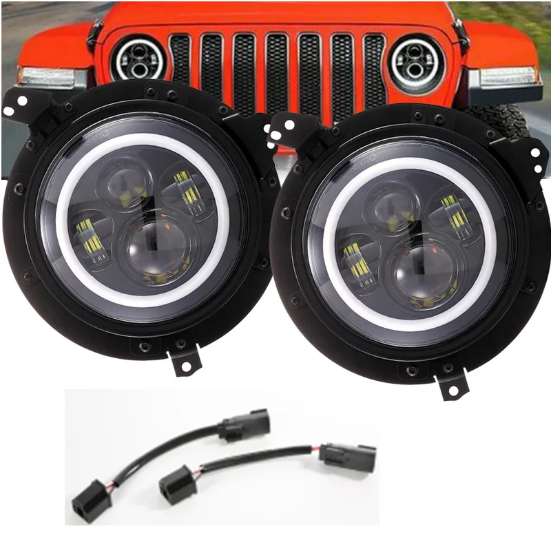 2019 Новый 7 &quotсветодиодный фары с DRL и кронштейнами + адаптеры для 18-19 Jeep Wrangler JL |
