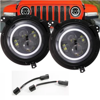 

2019 NEW 7" LED Headlights with DRL and Brackets + Adapters for 18-19 Jeep Wrangler JL
