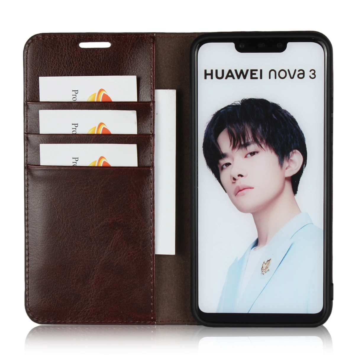 SailorTech Genuine Leather Wallet Phone Stand Case For HuaWei Nova 3/ Nova 2/Nova/ Nova 2 Plus/Flip Cover Coque Card Holders