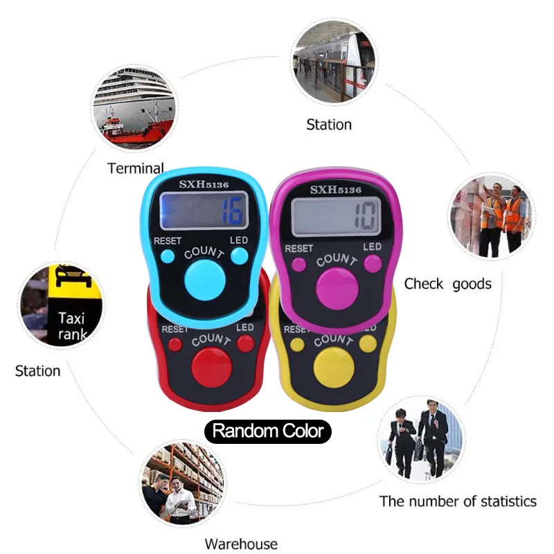

Buddha-Chanting Counter with Light Portable Digital Electronic Counter Ring Counter Kitchen LCD Screen Plastic Outdoors Mini