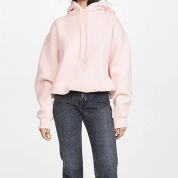 

Women Hoodies Loose Autumn Winter Thick Plus Velvet Hooded Casual Solid Clothing New 2020