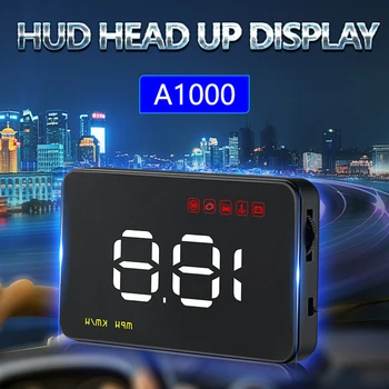 

New OBD2 A100 3.5 HUD Head-Up Display Car-styling Hud Overspeed Warning Windshield Projector Alarm System Universal Auto PK A900