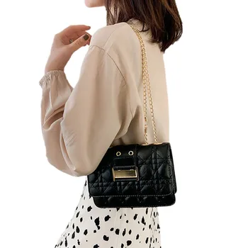 

2020 New Arrival Fashion Women Shoulder Bag PU Leather Messenger Bag With Chain Fashion Girl Lady Street Casual Handbags