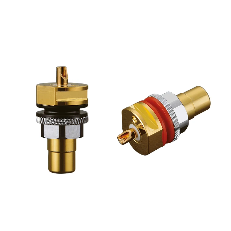Viborg RC101G Pure Copper Female Rca Plug for Audio Cable Connector