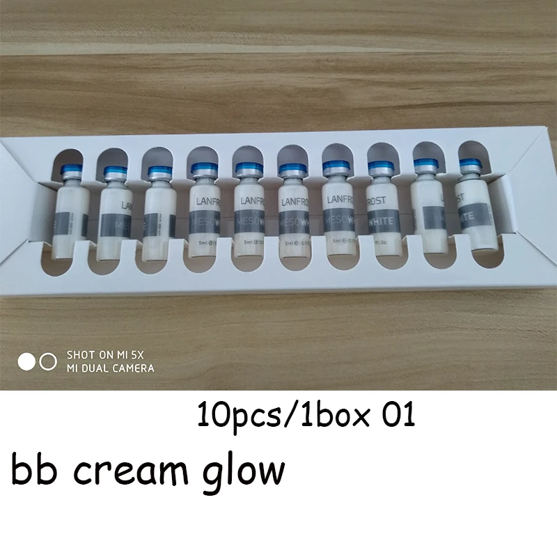 10pcs bb 01 BB крем 10 шт./кор. MesoWhite смешивать оттенки осветляющая основа для макияжа bb крем для кожи сыворотка никотинамид Dermawhite обработки МТС - Цвет: 10pcs bb 01