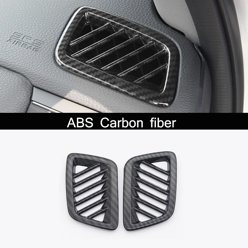 

ABS Matte and Carbon Fiber Car Front Small Air Outlet Decoration Cover Trim Car Styling For Honda CR-V CRV 2017 2018 Accessories