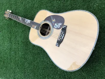 

rosewood body 41" acoustic guitar solid spruce top acoustic electric guitar deluxe abalone flower inlays acoustic free shipping
