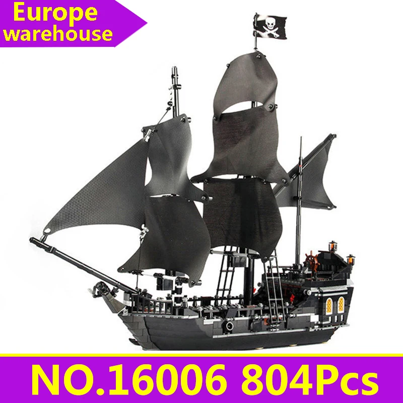 

Lepinblocks 16006 16009 Queen Anne Revenge Caribbean Black Pearl Pirates Ship Building Blocks Set Toys King Bricks Children Gift