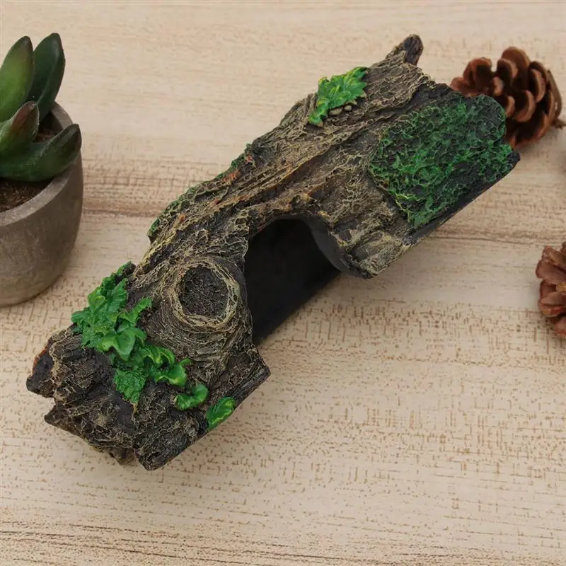1PC Tree Hole Ornament Non-Toxic Creative Durbale Aquarium Landscape Ornament Hiding Cave Escape Hole For Living Room Home