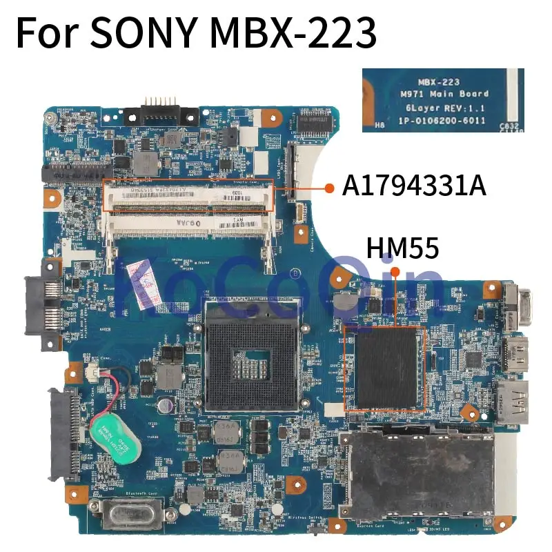 Placa-mãe para Computador Portátil Sony Vaio Vpceb Embutida M9755 A1794331a Ddr3 Placa-mãe