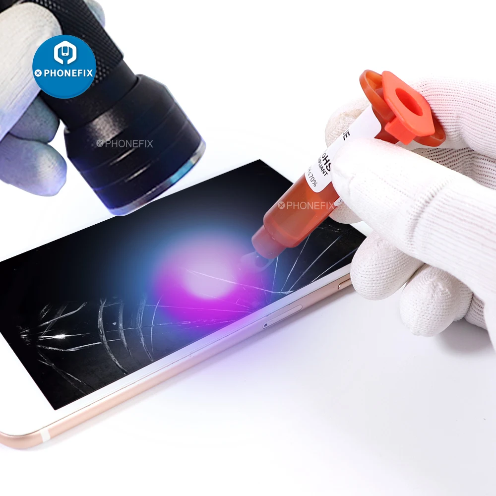 uv liquid glue TP-2500 5/10ml LOCA Liquid Optical Clear Adhesive Mobile Phone LCD Touch Screen Glass Repair with Syringe Needle |