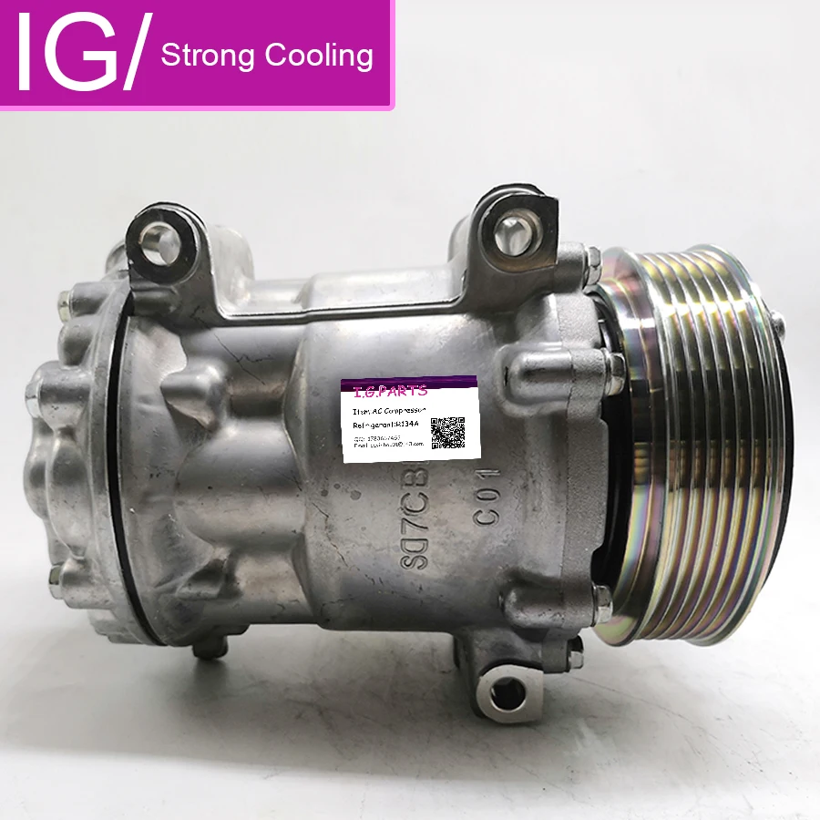 Новый компрессор переменного тока SD7C16 для Peugeot 407 508 Citroen C5 C6 9683055180 9800840380 6453WW 6453SN