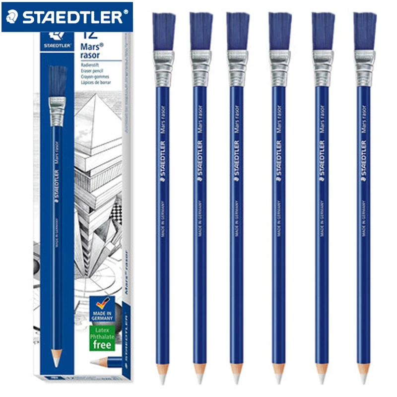 612pcsSTAEDTLER52661PencilStyleEraserBrushSchoolStationery