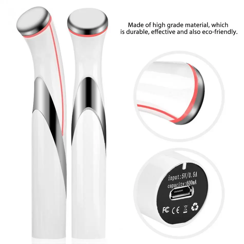 Подогреваемый массажер косметический инструмент для удаления морщин мини электрический вибрирующий против морщин инструменты для ухода за глазами