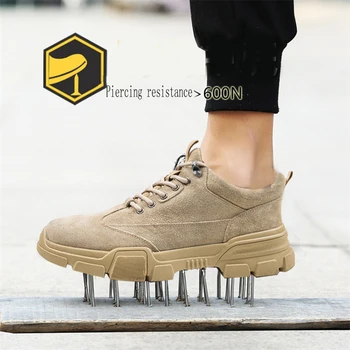 

Men Safety Shoes Anti-smashing Anti-stab Steel Toe Work Boots Anti-static Insulation Protective Boots fashion Sports Shoes