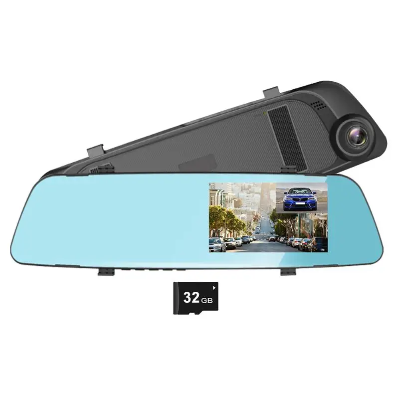 AD-369 1080P Автомобильное зеркало заднего вида продуманное производство длительное прочное Зеркало DVR Ultra HD ночное видение с камерой заднего вида - Название цвета: with 32GB TF