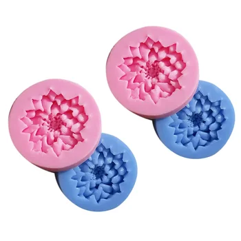 

4Pcs Flower Lotus Chrysanthemum Silicone Resin Clay Soap Mold HandmadeDIY Jewelry Kitchen Cake Decoration Making Gadgets