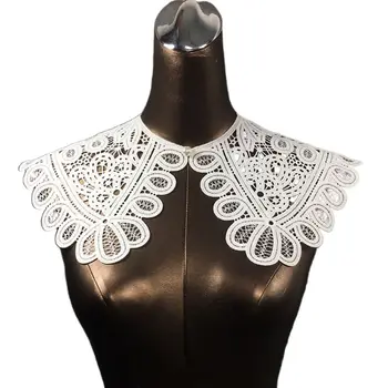 

Simple Wild Women Shawl Bow Tie Lace Openwork Fake Collar Bride Dress Decoration