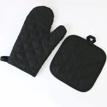 Перчатки для выпечки утолщенные Нескользящие противоскользящие изолированные коврики набор для духовки Прихватки подарок в горошек Висячие моющиеся кухонные