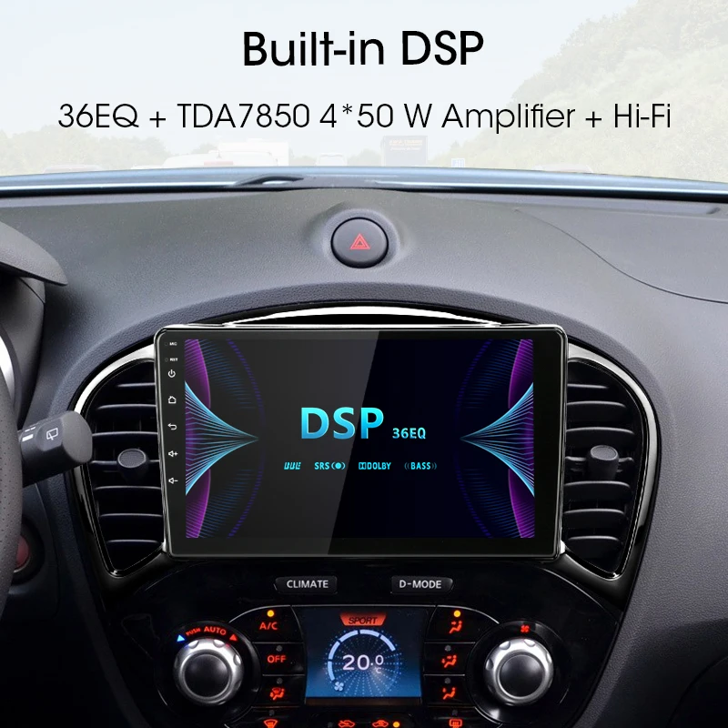 " ips Android 2 ГБ+ 32 ГБ Автомагнитола для Nissan Juke YF15 2010- RDS DSP Мультимедиа Видео плеер навигация gps 1024*600
