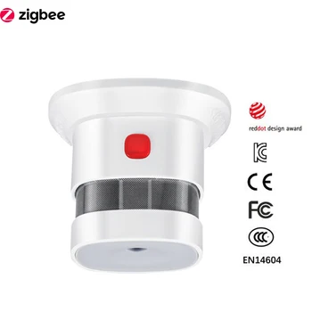 

Zigbee Smoke Detector Smart Home System 2.4GHz High Sensitivity Safety Prevention Sensor Work With Smartthings