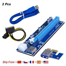Ver006c 60cm pci-e riser cartão 006c pci express pcie 1x a 16x adaptador usb 3.0 cabo sata para 6pin power para mineiro de mineração