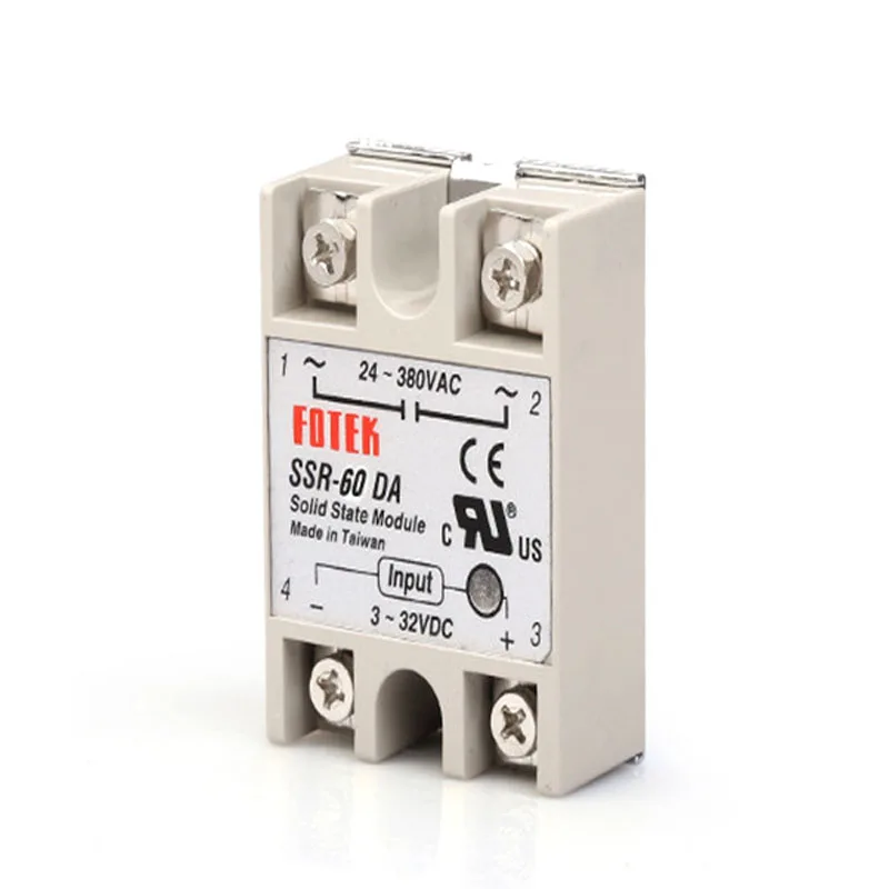 

50pcs/lo't SSR-25DA SSR-40DA 50DA SSR-60DA Single-phase Solid State Relay Module input 3-32VDC output 24-380VAC