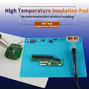 

ESD Heat Insulation Soldering Working Mat With magnet Silicone insulation pad High temperature resistance welding Working Mat