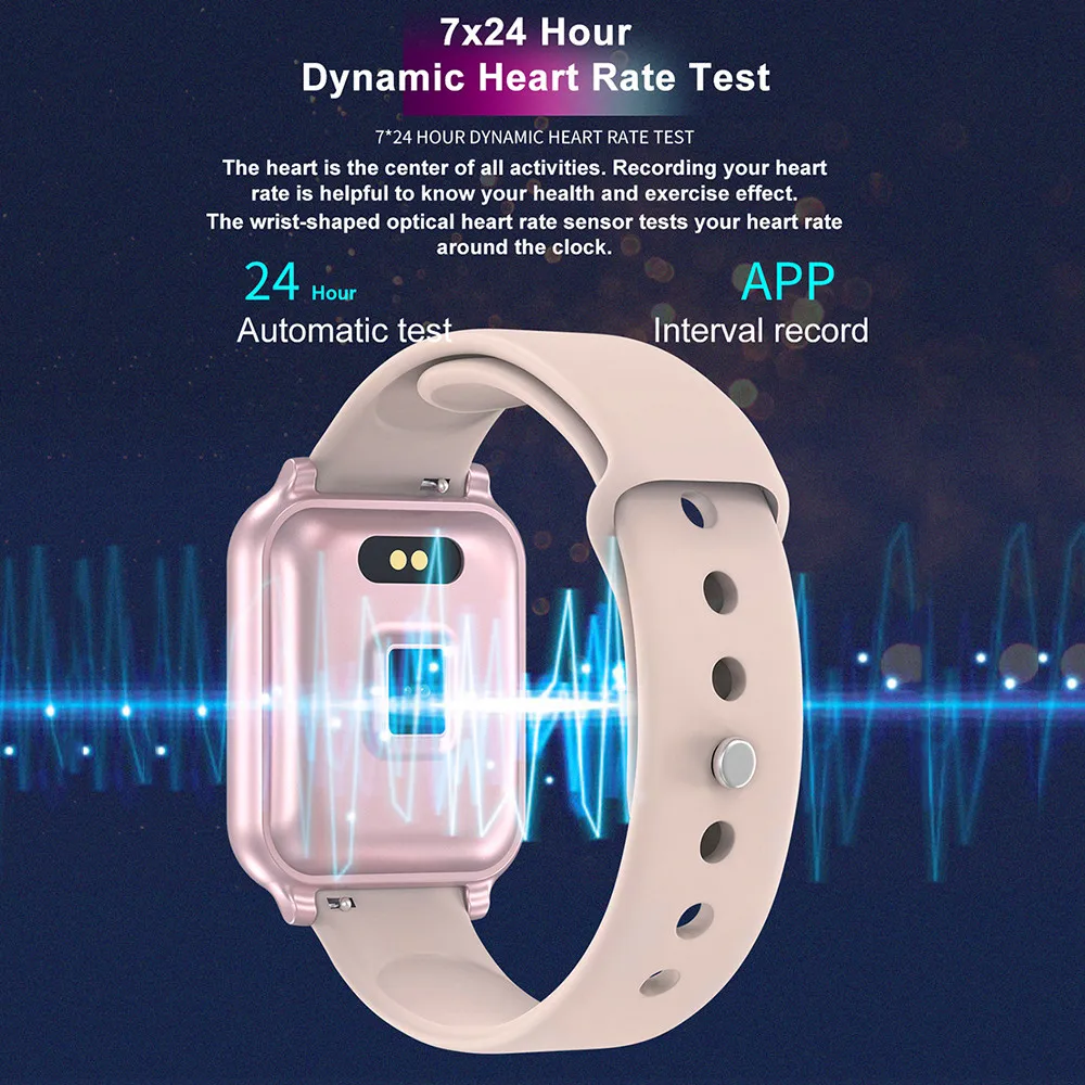 ShuoboZD T70 для Apple Watch, шагомер, управление музыкой, несколько циферблатов, пульсометр, фитнес-часы для мужчин и женщин, Android IOS VS B57