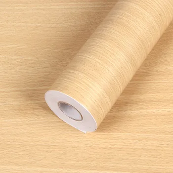

PVC Self-Adhesive Wall Sticker Refurbishment Contact Paper for Door Cabinet Desktop Living Room Wood Grain Removable Wallpaper