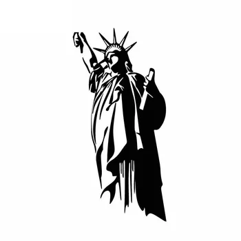 

Beautiful Statue of Liberty National Monument Saint Car Car Decal Sticker PVC Motorcycle Car Decal Sticker, Black/White,17cm*8cm