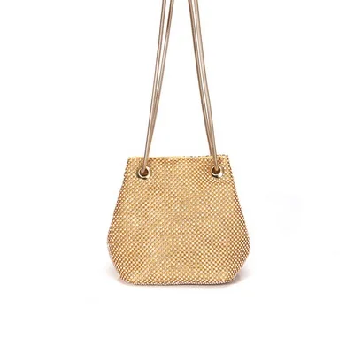 YM870gold GLOIG, дизайн, Женский мягкий клатч, стразы, дамские сумочки, бриллианты, для свадебной вечеринки, вечерние сумочки со змеиной цепочкой - Цвет: YM870gold
