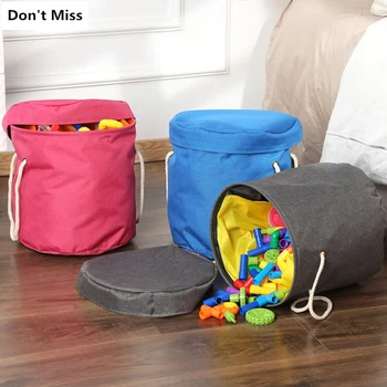 

2 In 1 Magic Waterproof Toy Clean-Up Storage Bag Toy Blocks Container Basket Large Play Mat Storage For Kids Toy Organizer