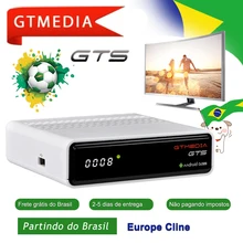 Бразильский IP tv GTmedia GTS Android 6,0 4K Смарт ТВ приставка Amlogic S905D комбинированный DVB-S2 спутниковый ресивер 2G/8GB BT4.0 ТВ приставка cccam