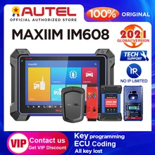 Autel MaxiIM IM608 auto diagnostic tool IMMO XP400 key programming Bi-Directional obd2 scanner J2534 ECU Coding (No IP Limited)