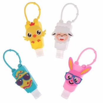 

30ml Mini Cute Cartoon Animal Shape Silicone Hand Sanitizer Disposable No Clean Detachable Cover Travel Portable Safe Gel