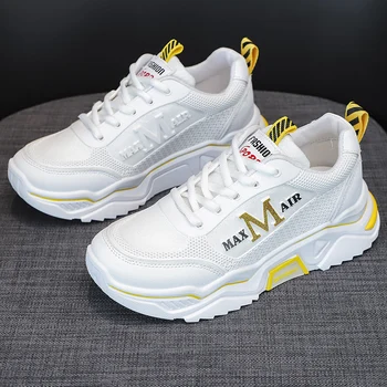 

Zapatos Mujer Spring new Large Size Women Shoes Fashion Letters Casual Mesh Breathable Comfortable Flats Single Sneakers U17-86