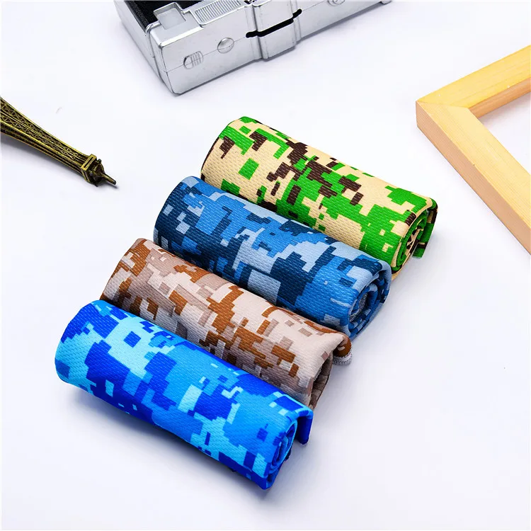 3pcs mixed Новое ледяное полотенце, камуфляжные цвета, практичное, долговечное, мгновенное охлаждение, полотенце, тепло, многоразовое, холодное, прохладное полотенце - Цвет: 3pcs mixed