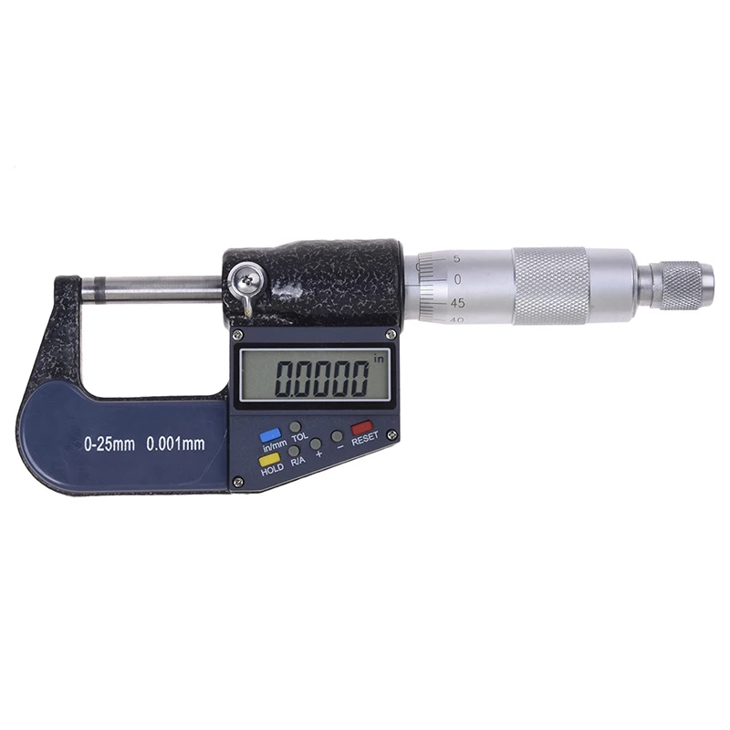 

EASY-0-25mm/0-1" 0.001mm/0.00005" Electronic External Digital Micrometer LCD Screen