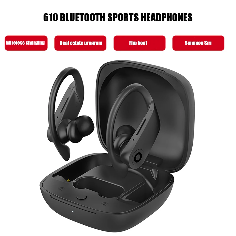 TWS Wireless Bluetooth Earphone Sports Headset Earbuds Waterproof Headphones With Portable Wireless Magnetic Charging Box