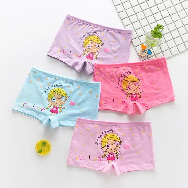 1PC Random color Детское нижнее белье, милые хлопковые штаны для девочек с героями мультфильмов хлопковые брюки для девочек - Цвет: 1PC Random color